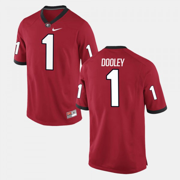 Men's #1 Vince Dooley Georgia Bulldogs Alumni Football Game Jersey - Red
